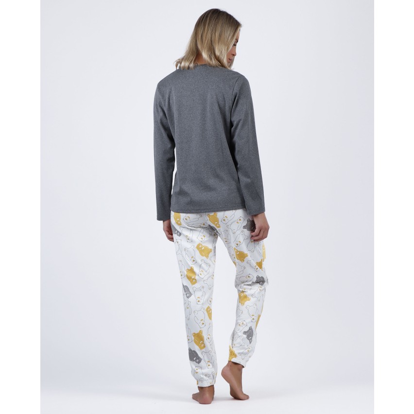 Pigiama donna in caldo cotone orso Admas 60209