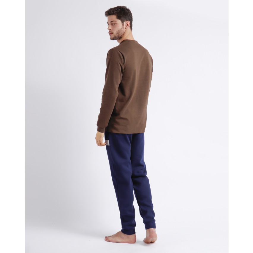 Pigiama in cotone felpato stile tuta uomo Admas 60303