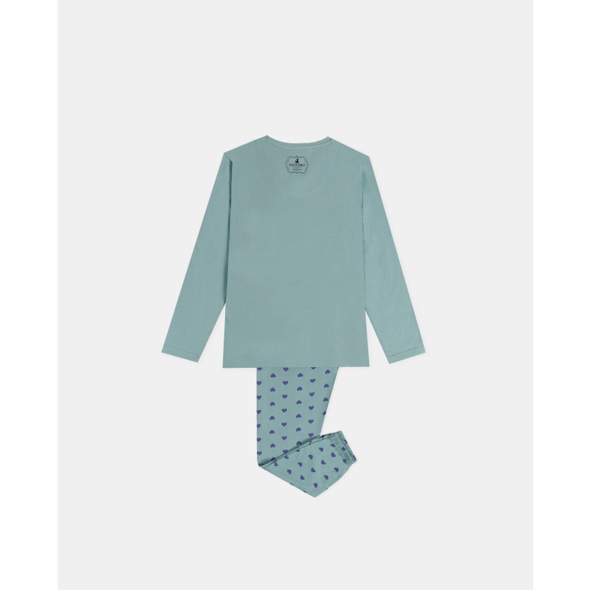 Pigiama bambina Santoro Gorjuss 60842 caldo cotone avio