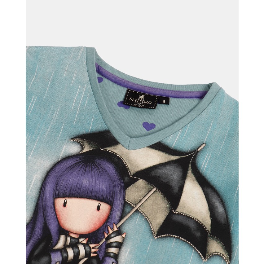 Pigiama bambina Santoro Gorjuss 60842 caldo cotone avio