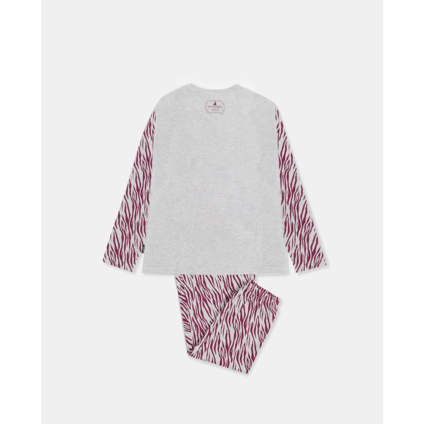 Pigiama bambina Santoro Gorjuss 60843 caldo cotone grigio