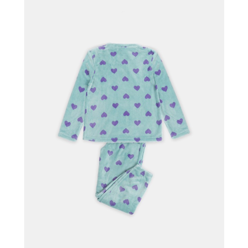 Pigiama bambina Santoro Gorjuss 60845 caldo pile cuori