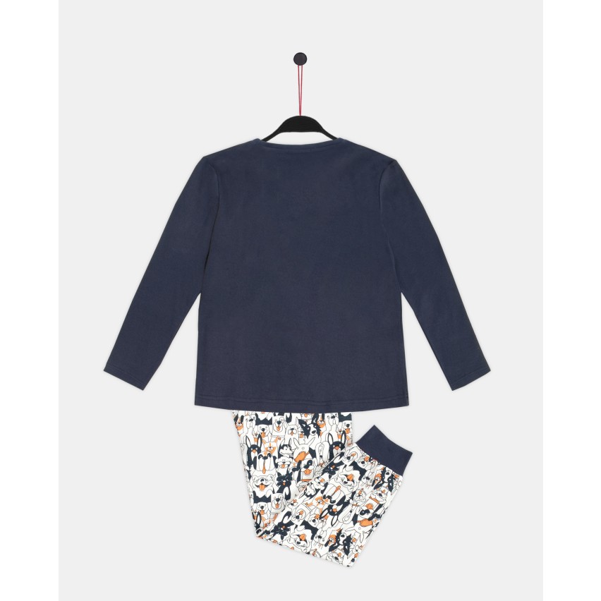 Pigiama bambino cagnolini blu Admas caldo cotone 60887
