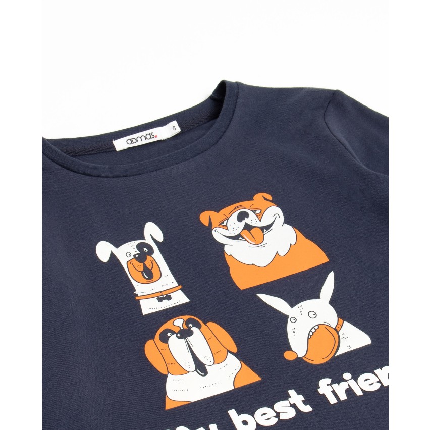 Pigiama bambino cagnolini blu Admas caldo cotone 60887