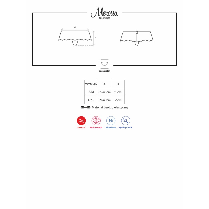 Sexy panty Obsessive Merossa Crotchless panties cavallo aperto