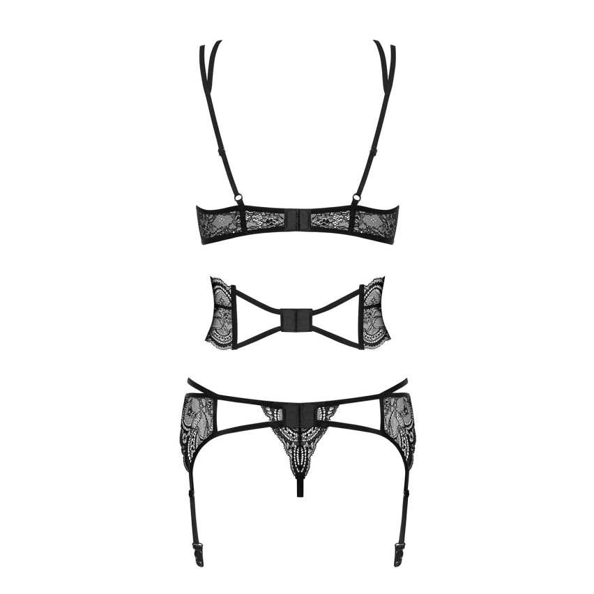 Sexy set Obsessive Frivolla reggiseno perizoma reggicalze cintura 4 pz.