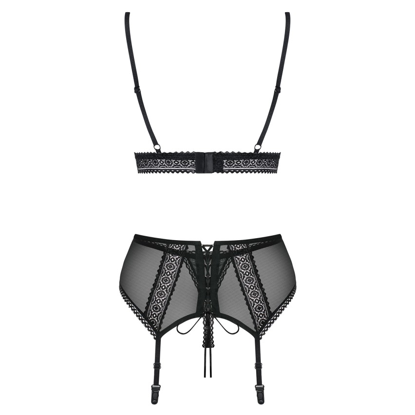 Sexy set Obsessive 862-seg-1 reggiseno reggicalze e perizoma 3 pz.