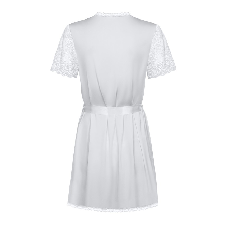 Sensuale vestaglia bianca sposa Obsessive Miamor Robe + perizoma bianco sposa 2 pezzi
