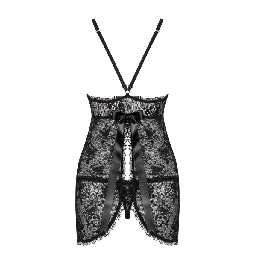 Sexy babydoll + perizoma Behindy e thong trasparente