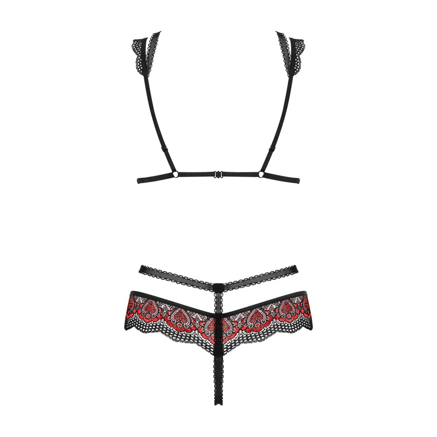 Sexy set Obsessive Megies seno scoperto + perizoma cavallo aperto 2 pz.