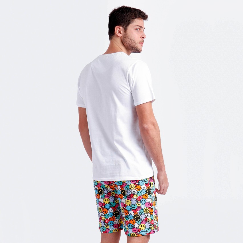 Pigiama uomo estivo Smiley 60992 100% cotone