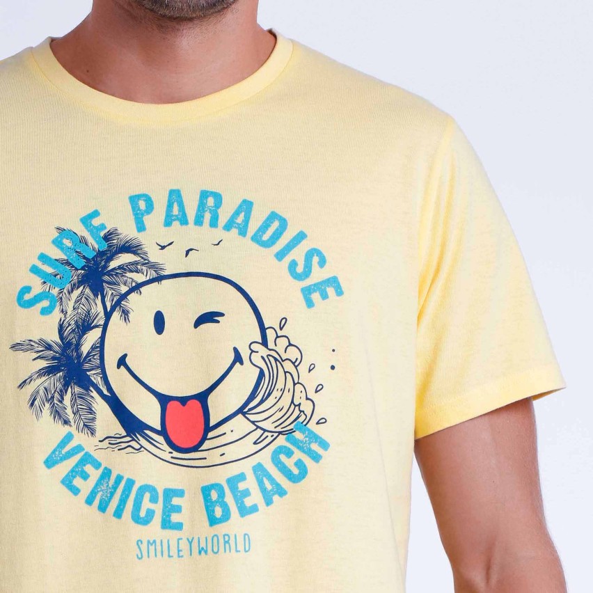 Pigiama uomo estivo Smiley 60994 surf 100% cotone