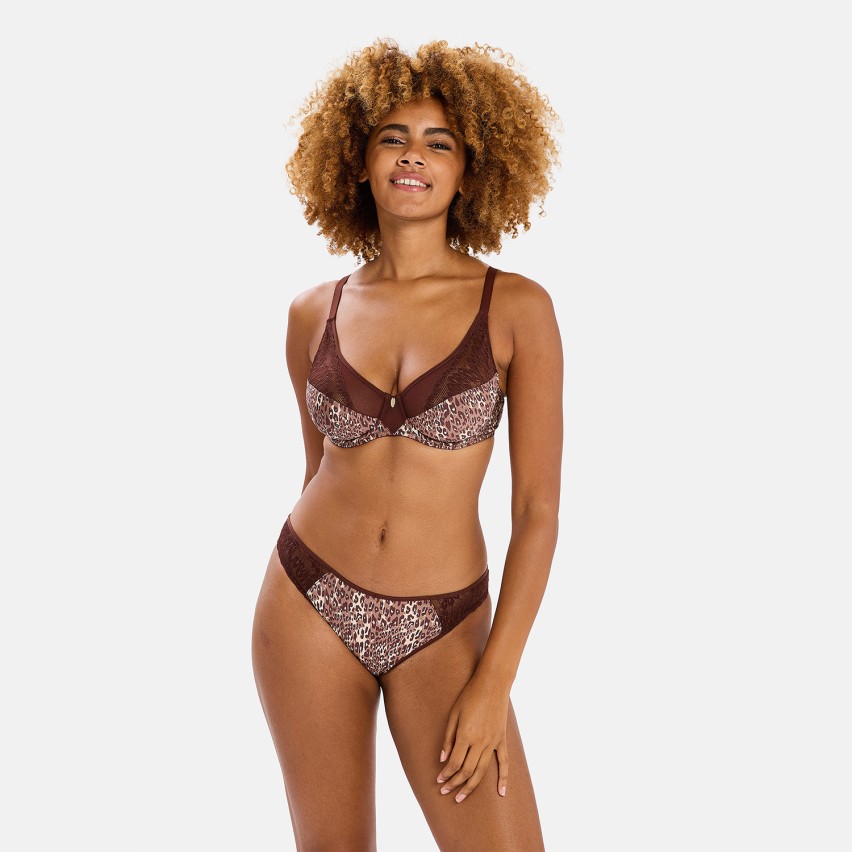 Reggiseno con ferretto leopardato con pizzo Sans Complexe 70AAP07