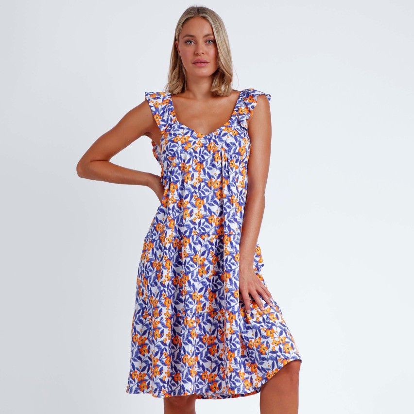 Abitino donna estivo Admas 61127 cotone floreale
