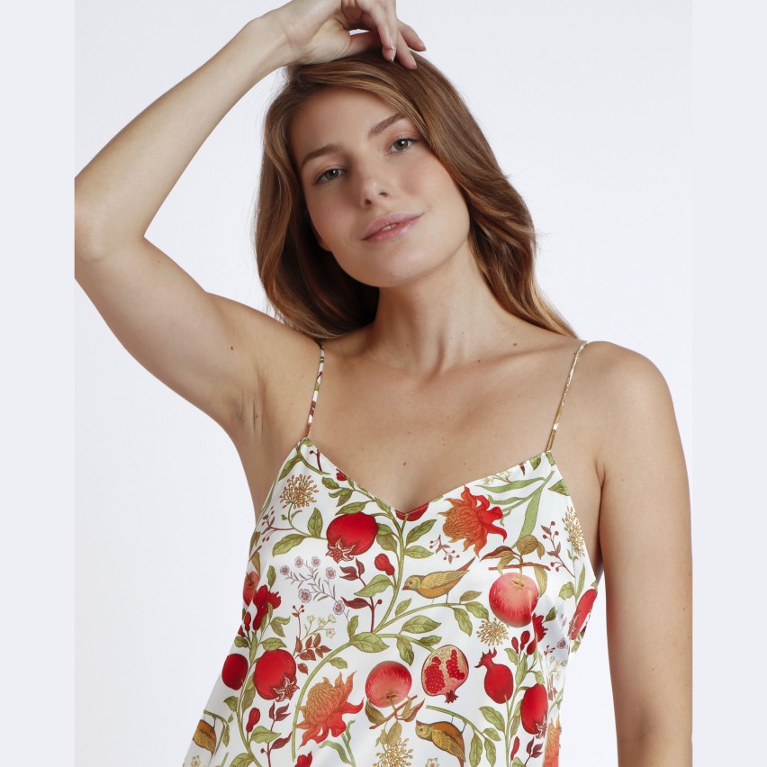 Camicia da notte raso fantasia Admas Garden 61219