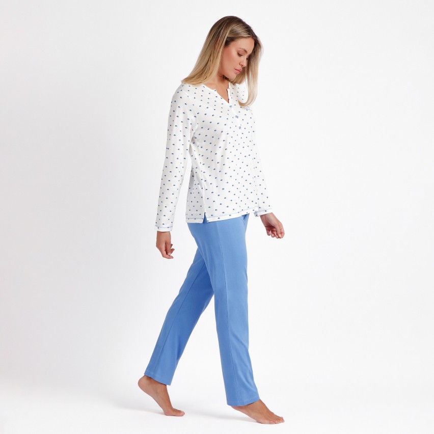 Pigiama lungo donna cotone Admas 62038