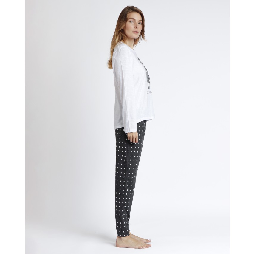 Pigiama donna lungo cotone Mercoledì Addams Santoro 62378