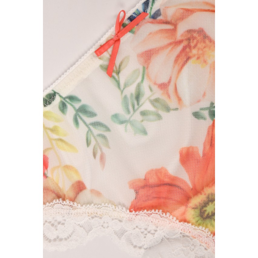 Slip Jadea 6238 a vita bassa celeste + latte floreali in cotone elasticizzato 2 pz