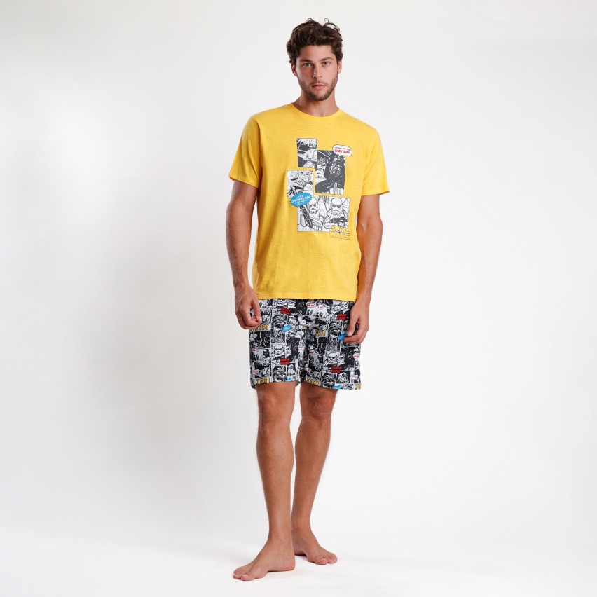 Pigiama uomo estivo Star Wars 62489 100% cotone