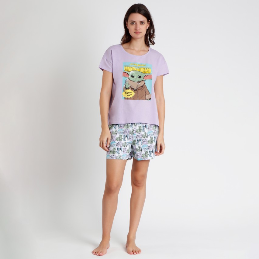 Pigiama donna Star Wars Yoda 62525 lilla