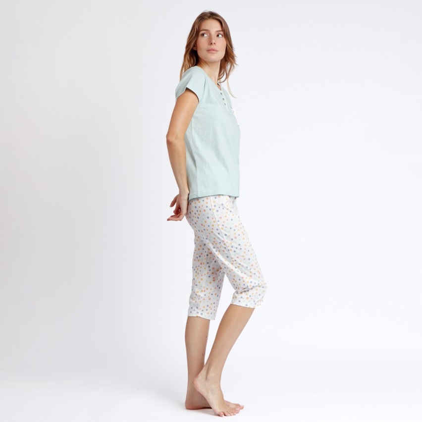 Pigiama donna capri tiffany con pois Admas 62588