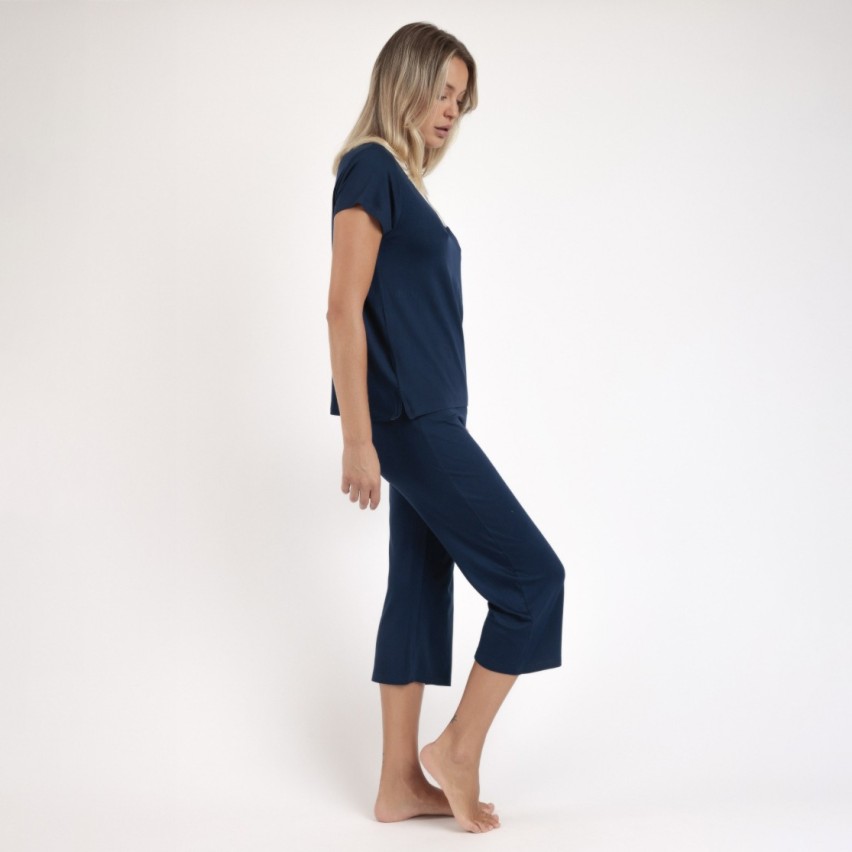 Pigiama donna pantalone capri viscosa Admas