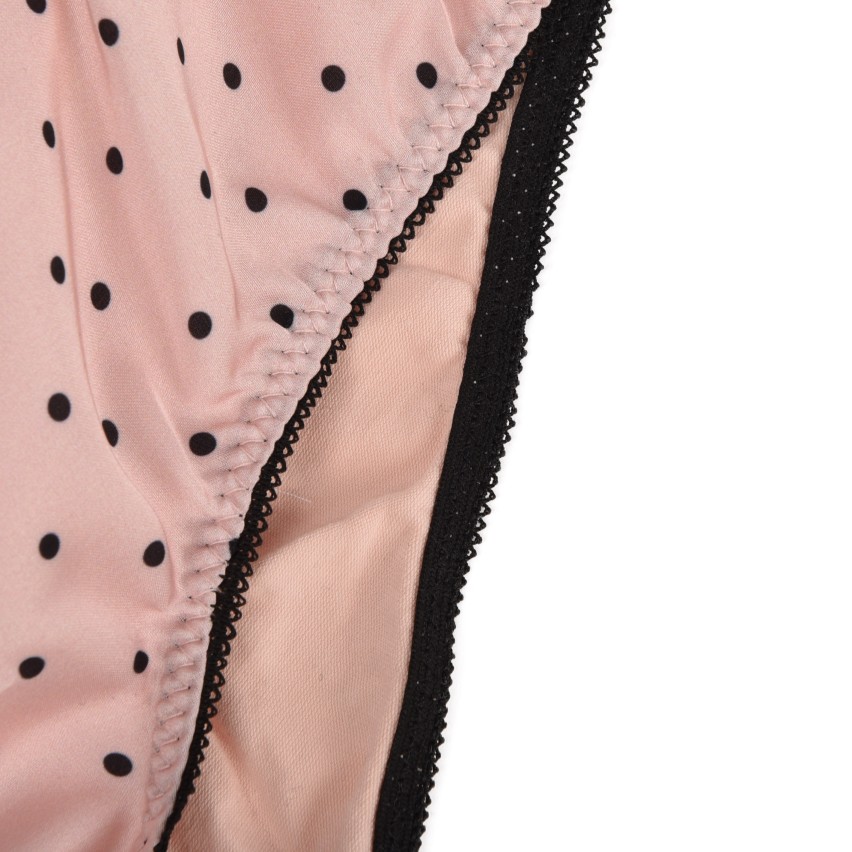 Slip midi Jadea 6327 pesco + seta a pois in cotone elasticizzato 2 pz