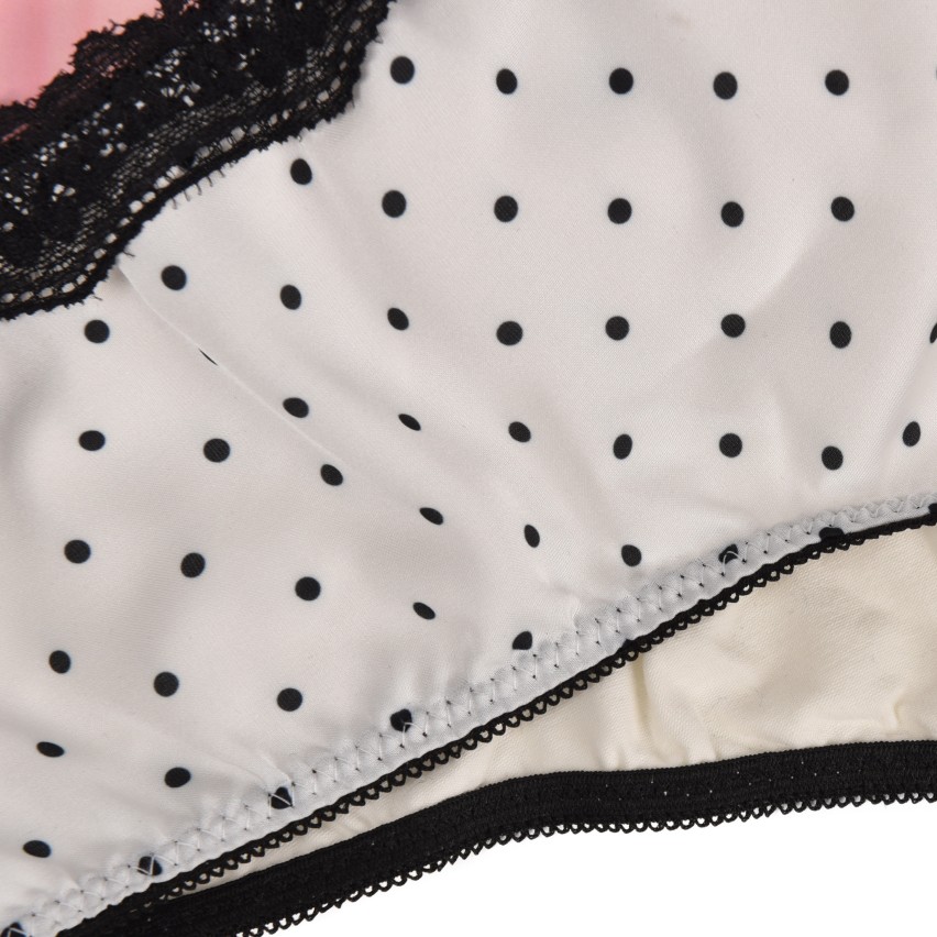Slip midi Jadea 6327 pesco + seta a pois in cotone elasticizzato 2 pz
