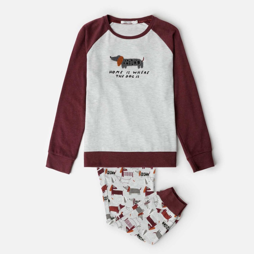 Pigiama bambino caldo cotone con bassotti Admas 63328