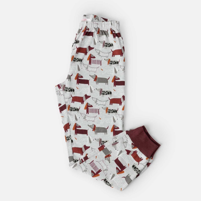 Pigiama bambina caldo cotone con bassotti Admas 63354