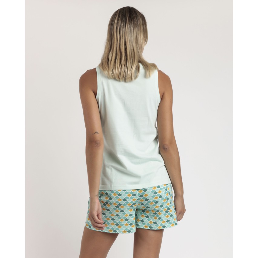 Pigiama Estivo Donna 100% cotone con tartaruga Santoro 63381