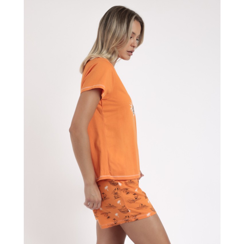 Pigiama Estivo Donna di Snoopy 100% cotone Admas 63434