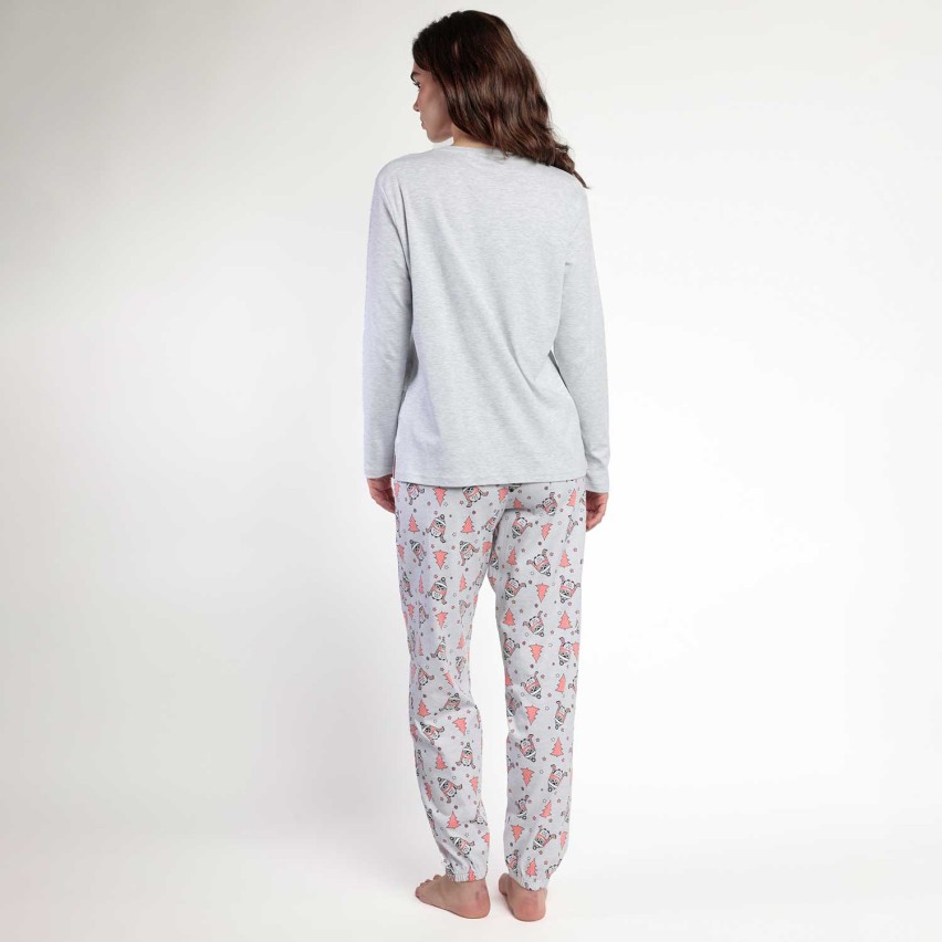 Pigiama donna con gufo caldo cotone Admas 63592