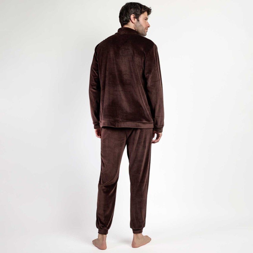 Pigiama uomo in ciniglia collo alto Admas 63795