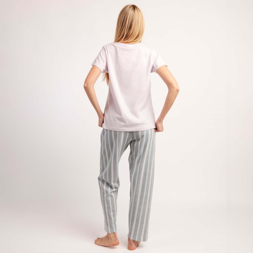 Pigiama donna estivo gessato cotone Admas 64592