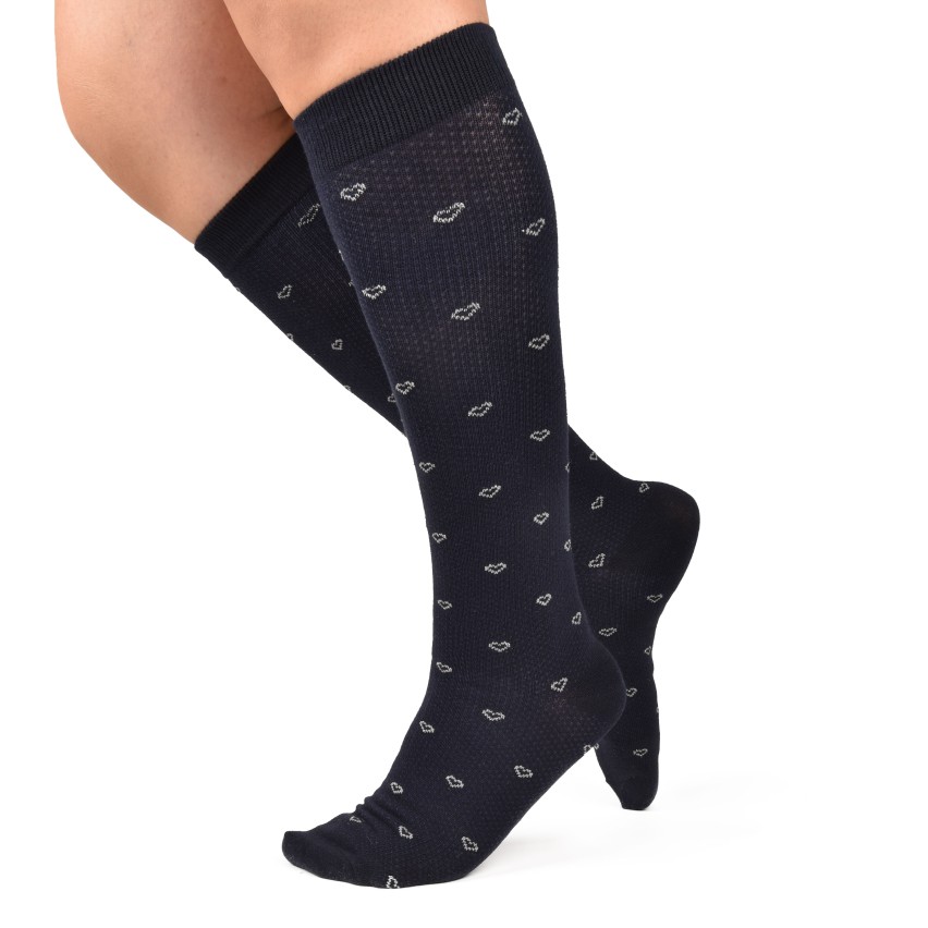 Calze Lunghe assortite donna caldo cotone Meritex 6601 fantasia A 6 paia 