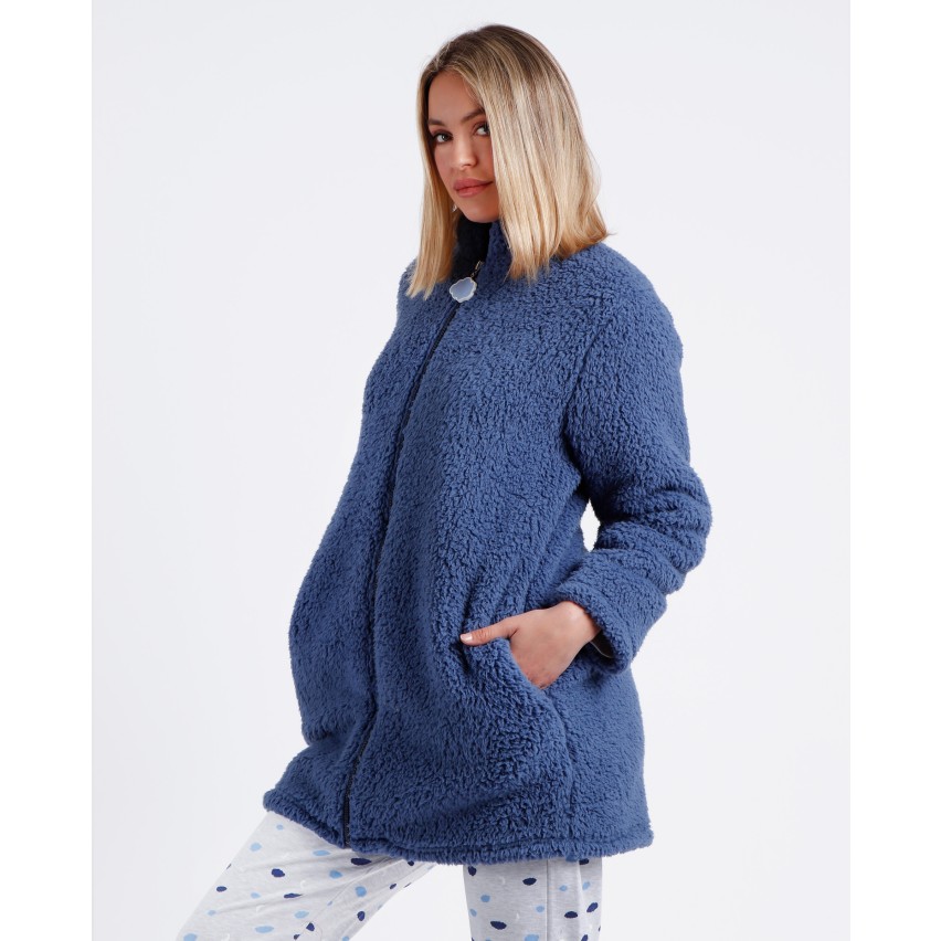 Giacca da camera vestaglia in sherpa donna Admas 67018