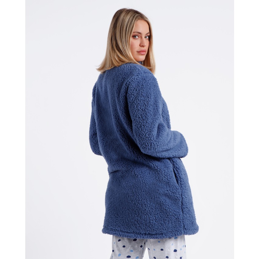 Giacca da camera vestaglia in sherpa donna Admas 67018