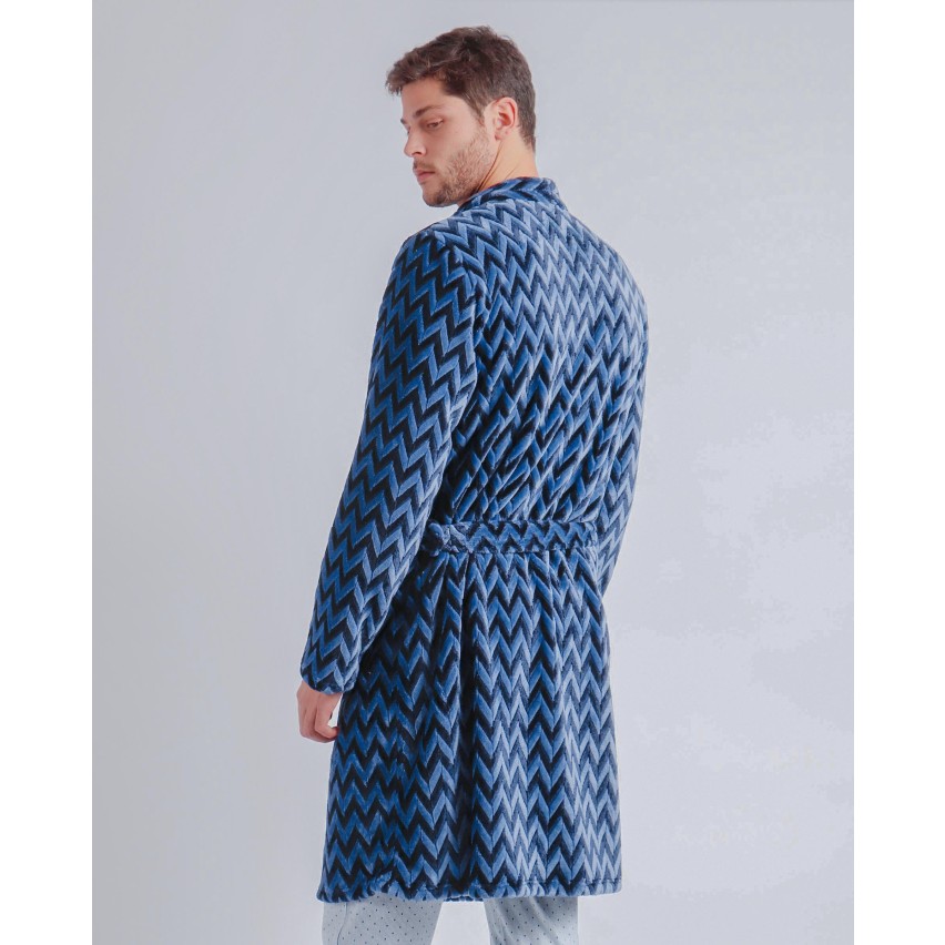 Vestaglia lunga raffinata uomo pile coral Admas 67056