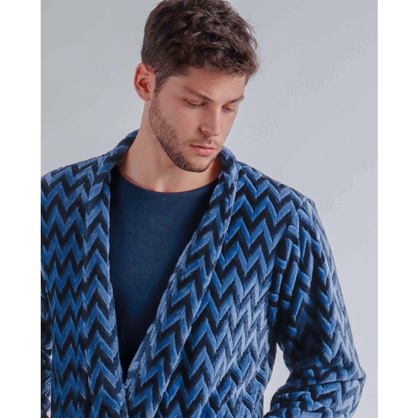 Vestaglia lunga raffinata uomo pile coral Admas 67056