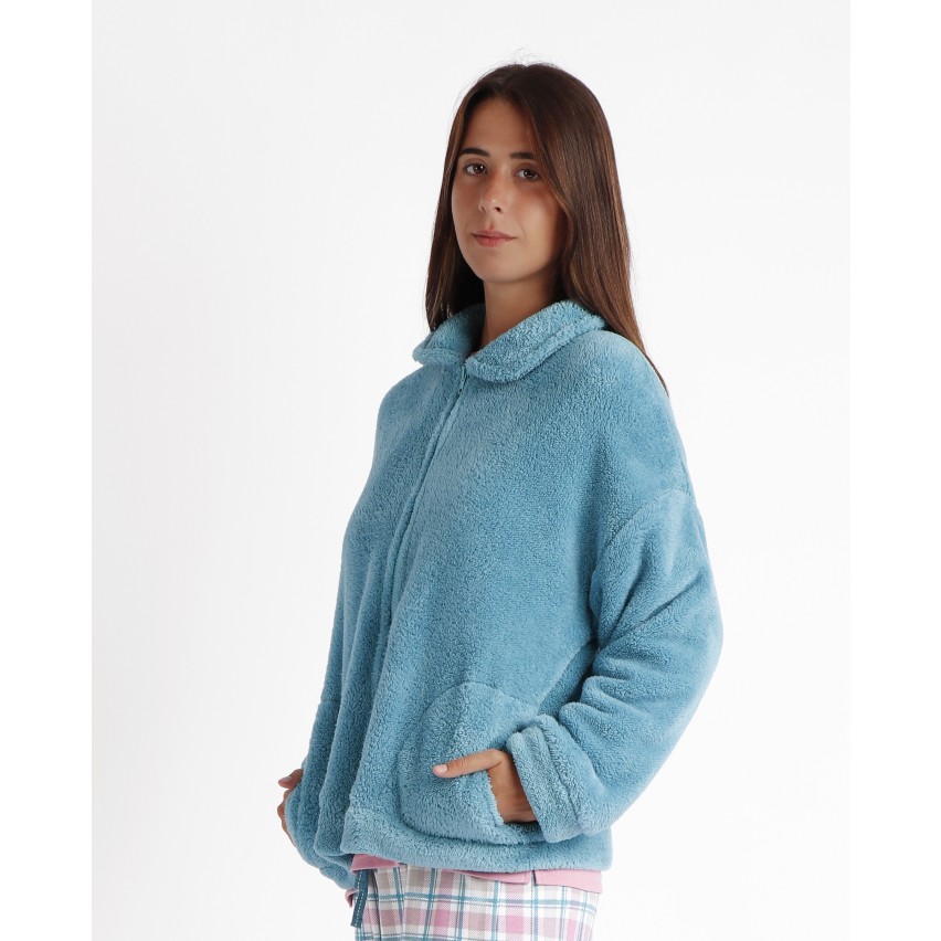 Giacca donna con zip Admas pile di coral 67097