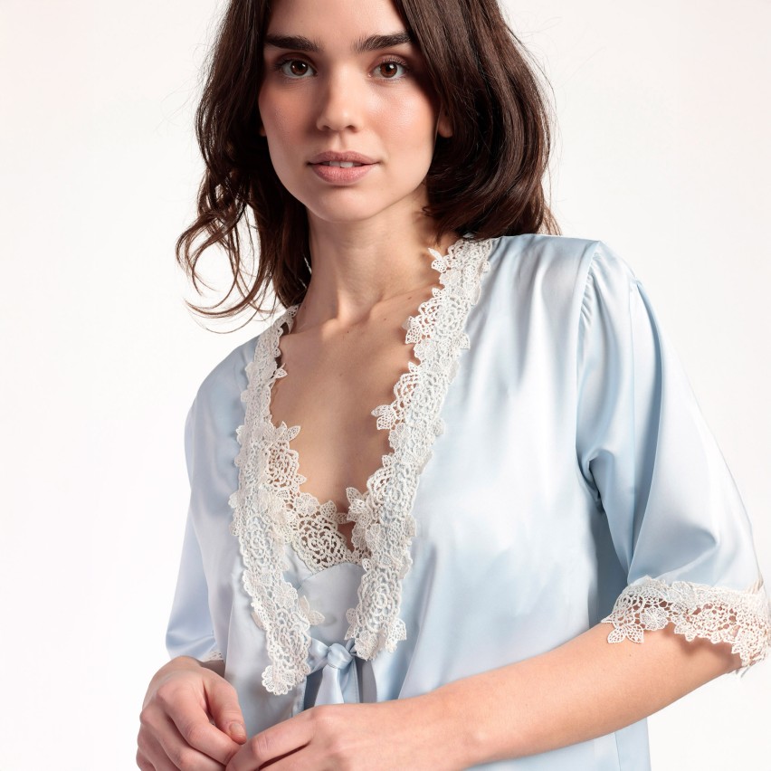 Vestaglia donna elegante con pizzo Admas 67230