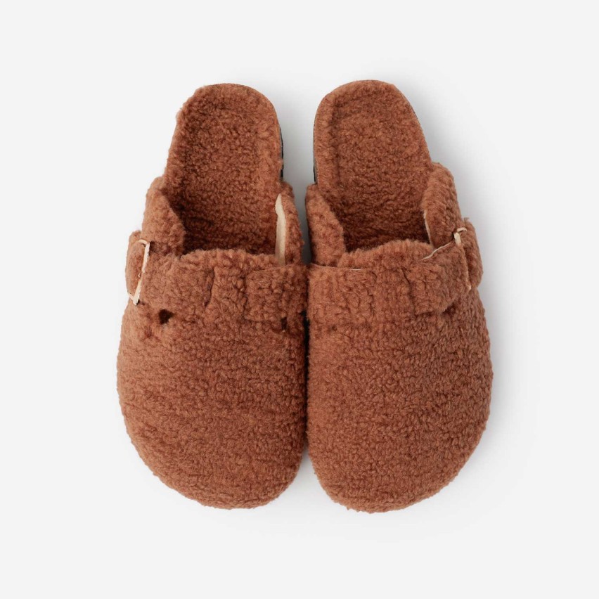 Pantofole donna antiscivolo in sherpa Admas 69128