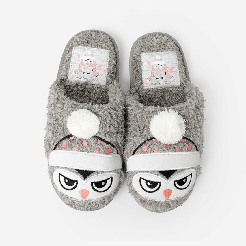 Ciabatta donna/bambina calda pompon Admas 69135/69134