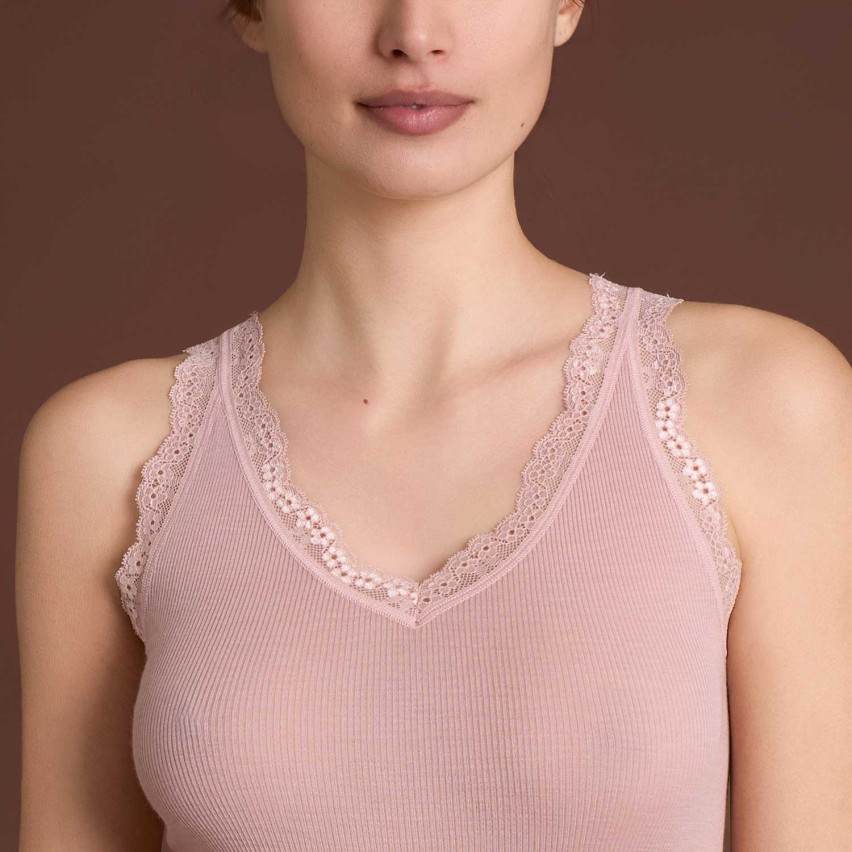 Maglia donna in lana e seta con pizzo Ragno 701835