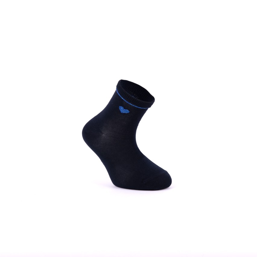 Calze corte bimba Meritex 7572 con cuoricino lurex 6 paia