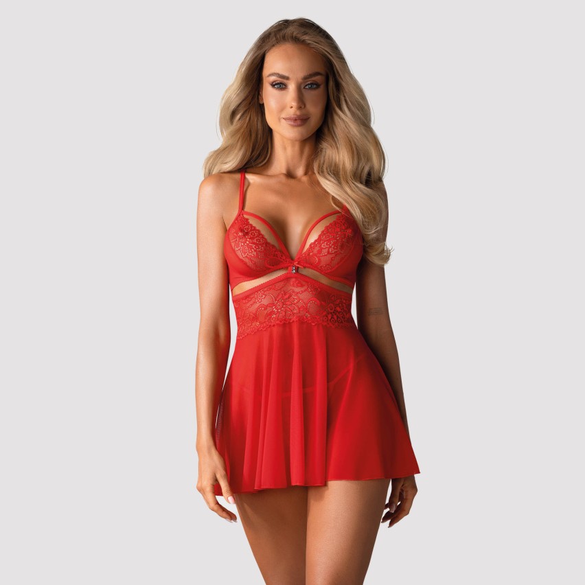 Sexy Babydoll + perizoma Obsessive 838-BAB-3