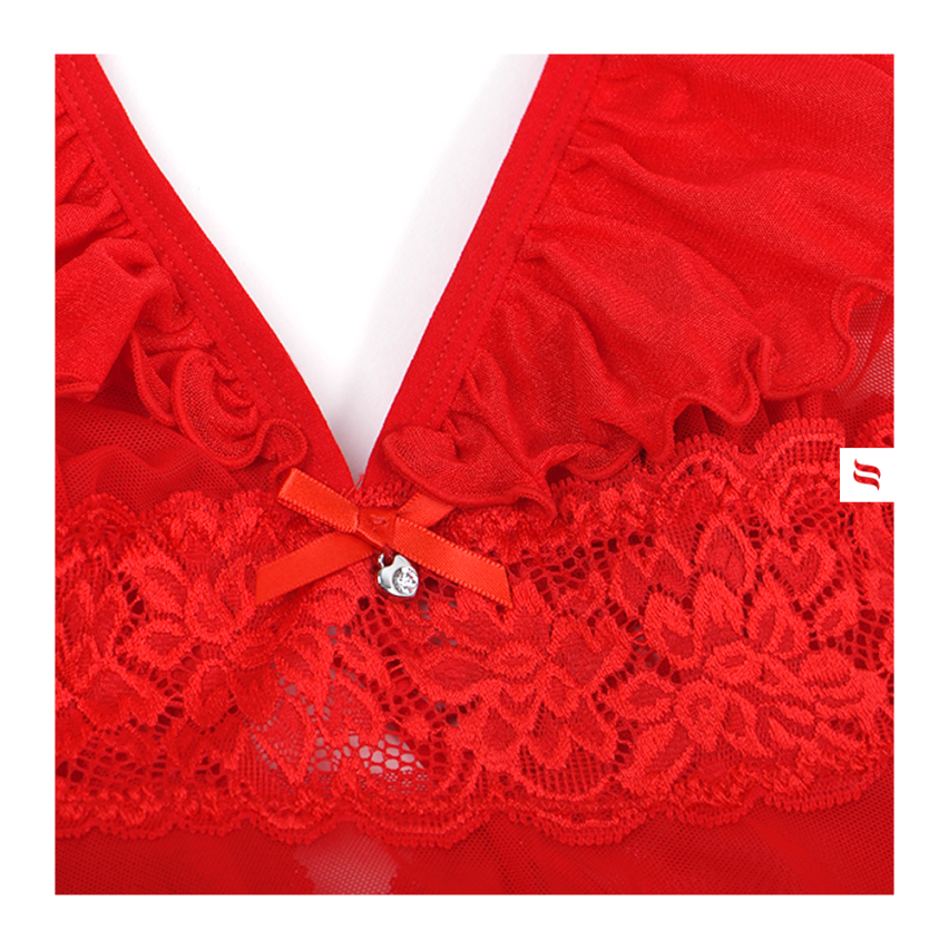 Body sexy Obsessive 863-TED-3 Teddy trasparente con pizzo