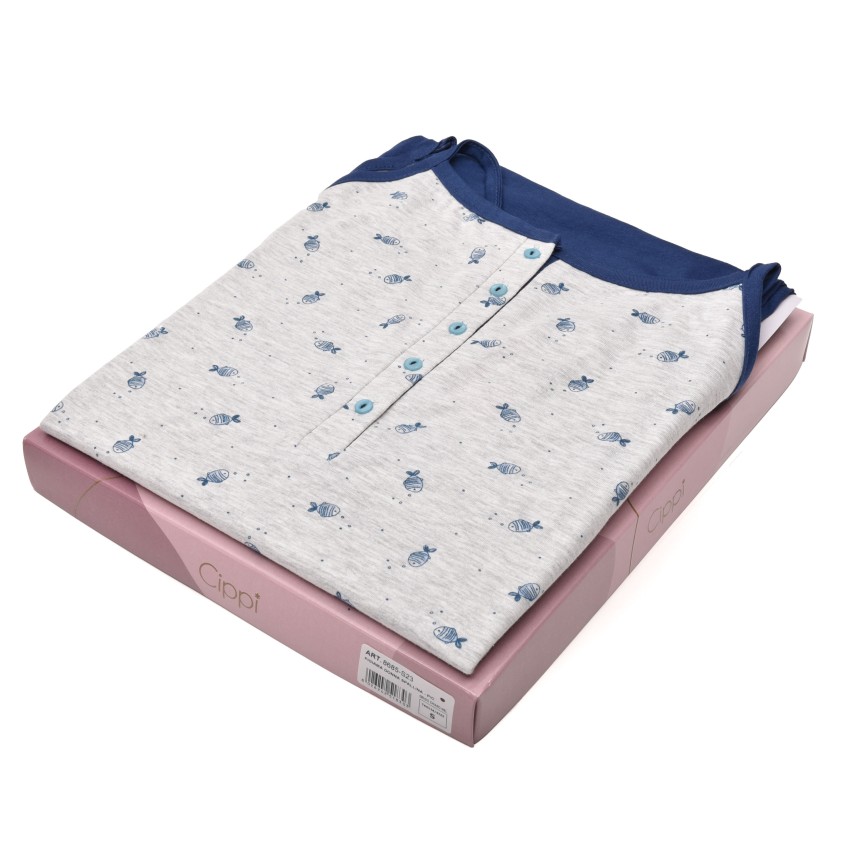 Pigiama donna estivo corto Cippi 8685 cotone