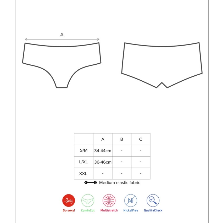 Slip shorts sexy Obsessive 876-sho-1 nero